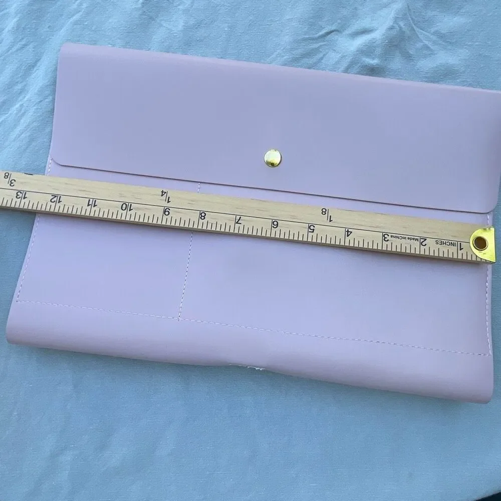 NWT Glass Ladder & Co pink portfolio or clutch
